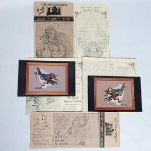 Lavender & Lace Angel Cross Stitch Patterns Of Light Of Freedom Lot of 5